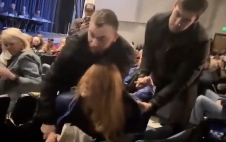 Three Unidentified Men Forcibly Remove Woman From Idaho Town Hall, She is Called a ‘Little Girl’
