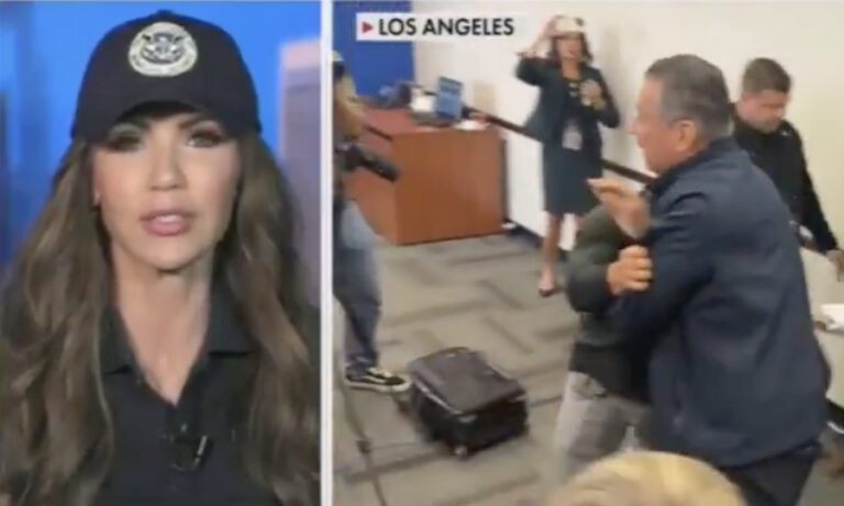 DHS Head Kristi Noem Falsely Claims Sen. Alex Padilla Did Not Identify Himself, Video Shows He Did