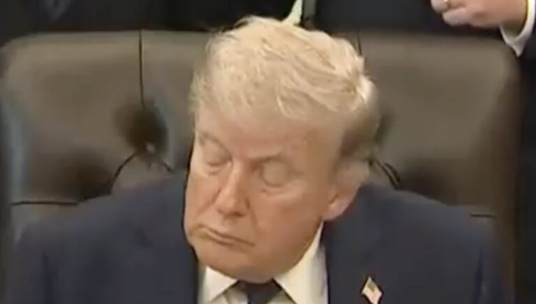 Trump Appears to Fall Asleep During White House Meeting, Used to Call Joe Biden ‘Sleepy Joe’